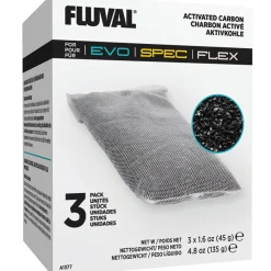 Aktivt Kul 3 stk i pakning til SPEC 3 og Fluval FLEX 34L eller 57L