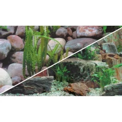 Akvariebaggrund Sten 1/2 (50 cm høj) 120 cm