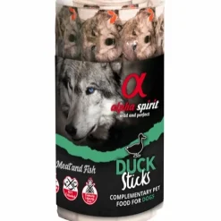 Alpha Spirit Duck Stick 16 stk - kornfri hundesnacks med and