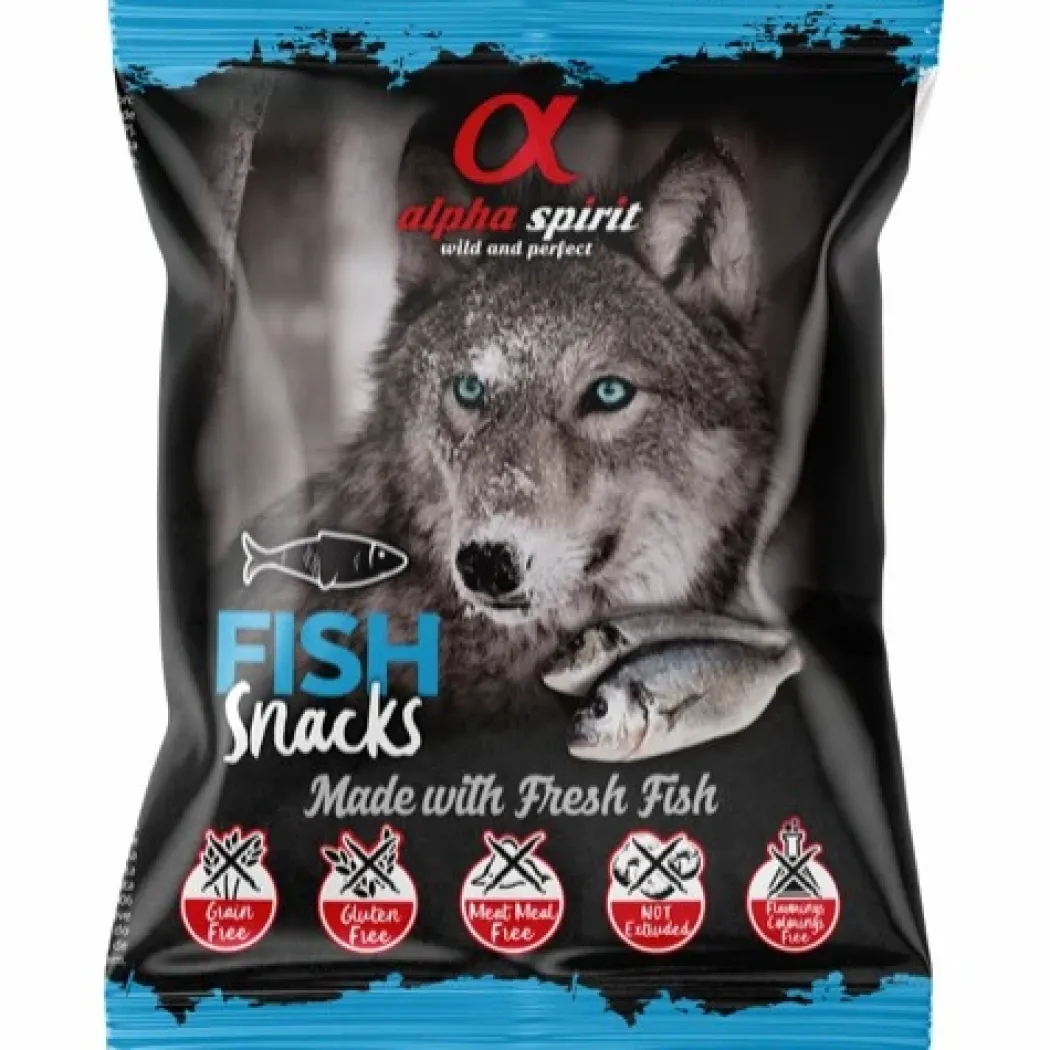 Alpha Spirit Fish Snack 50 g - kornfri hundesnacks med fisk