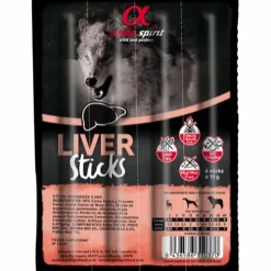 Alpha Spirit Liver Ristra Sticks 4 stk - kornfri hundesnacks med lever