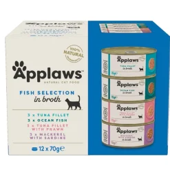 Applaws Kattevådmad Fiskekasse jelly 12 x 70 g