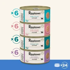 Applaws multipack med fisk i bouillon til kat 24 x 70 g