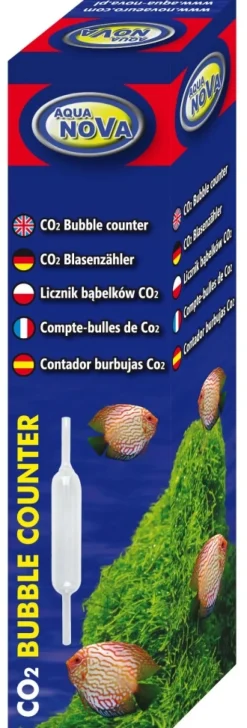 Aqua Nova CO2 Bobletæller i glas.