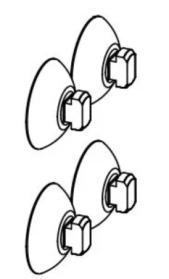 AquaEl Sugekop d=24 4 stk. til FAN Mini, Micro,Mini,1+,PAT,TURBO og Cirkulator 500