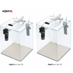 AquaEl Akvarie Opti Bent Hvid 20 Liter