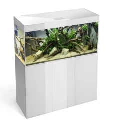 AquaEl Glossy akvarie i Hvid 120 cm 260 Liter