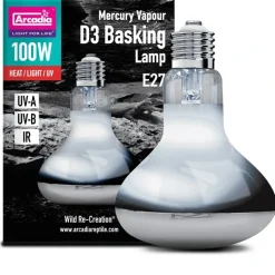 Arcadia D3 Basking Reptile Lamp UVB Kompakt pære 100 w