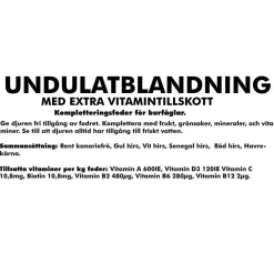 Bello Undulatfoder med Vitamintilskud 4 kg
