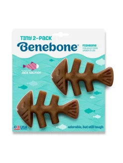 Benebone Fishbone Mini 2-pak - tyggeben med laksesmag