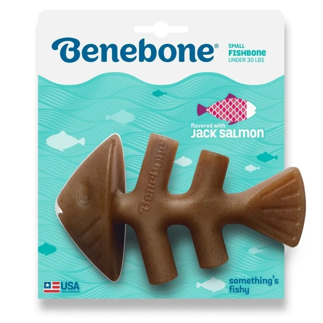 Benebone Fishbone S - tyggeben med laksesmag