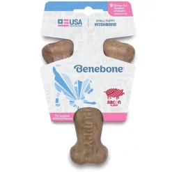 Benebone Puppy Wishbone Bacon S - hvalpe tyggeben med bacon