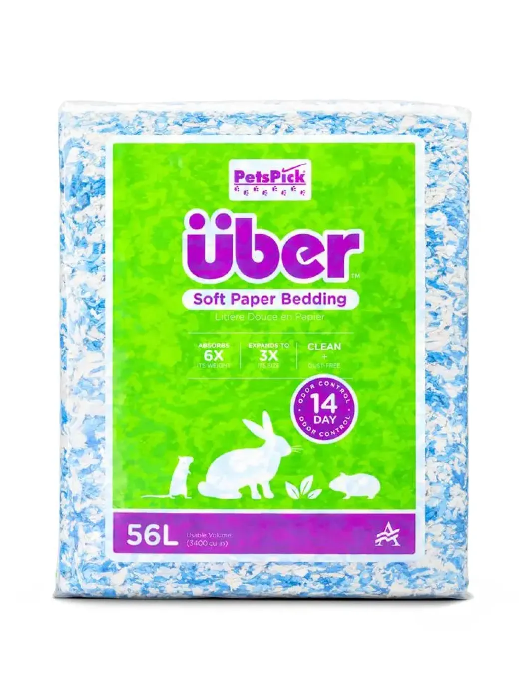 Über papirstrøelse 56 L Blå/Hvid