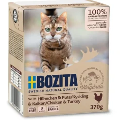 Bozita Kattefoder Bidder i Sovs med Kylling og Kalkun 370 gram