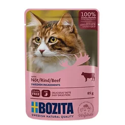 Bozita Kattefoder pose 85g oksekød gele