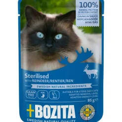 Bozita Kattefoder pose 85g Steriliseret rensdyr sovs