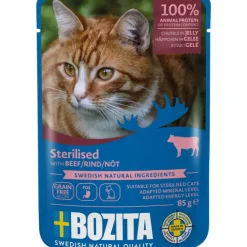 Bozita Kattefoder pose 85g Steriliseret bøf gele