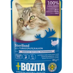 Bozita Kattefoder pose 85g Steriliseret kalkun gele