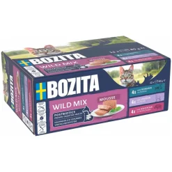 Bozita Mousse Mixedwild 12x85 g - Rensdyr, Hjort & Vildsvin til Kat