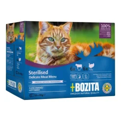 Bozita Sterilised Kød i gele 12 x 85 g - oksekød og kalkun