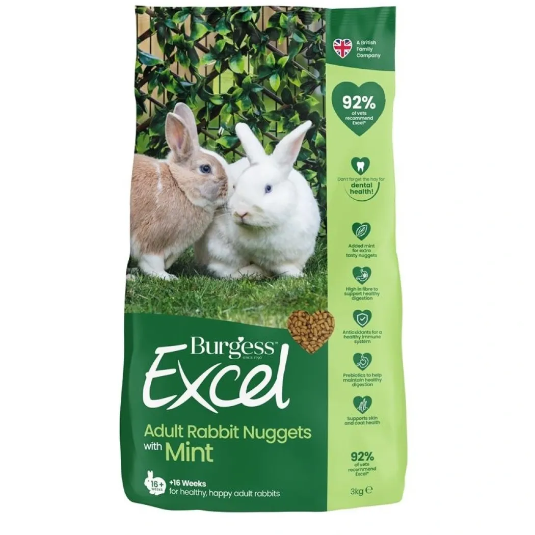 Burgess Excel Adult Kaninfoder 1,5 kg - mint