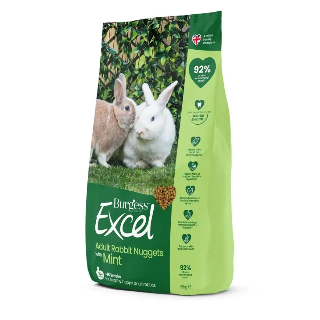 Burgess Excel Adult Kaninfoder 1,5 kg - mint