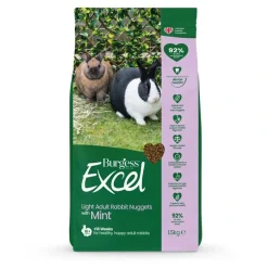 Burgess Excel Light Kaninfoder 1,5 kg - Mint og Vægtkontrol