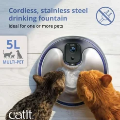 Catit Pixi Drikkefontæne Rustfrit stål UV-C 5 Liter