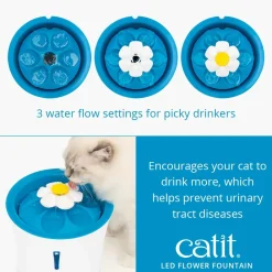 Catit Senses 2.0 Flower Fountain (drikkeautomat) 3 L med LED