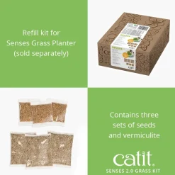 Catit Senses 2.0 Kattegræs Refill Kit sæt med 3 stk.
