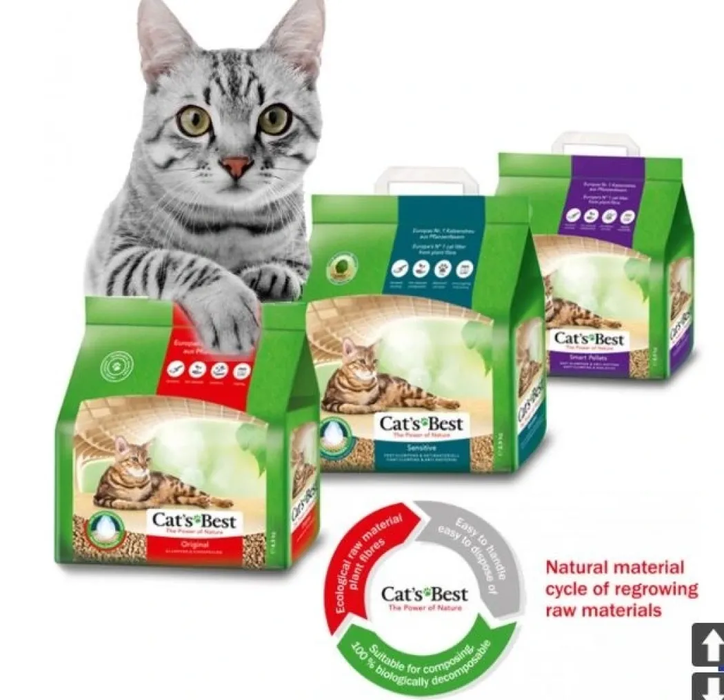 Cats Best Øko Plus klumpende Kattegrus 40 L