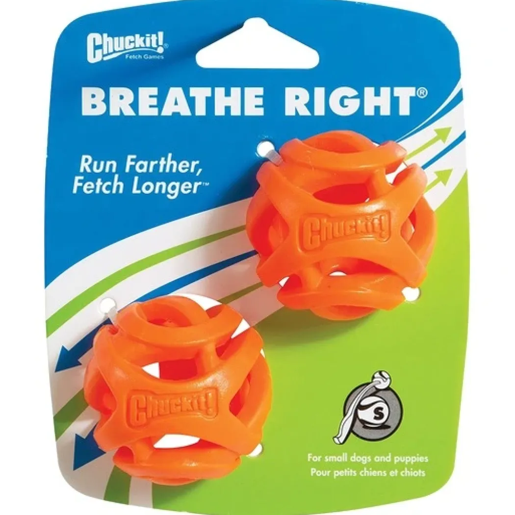 Chuckit Breathe Right Fetch Ball Small 2 stk