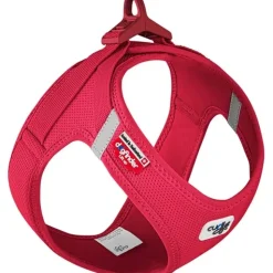Curli Vest hundesele Clasp Air Mesh Rød M bryst 43-49 cm - let og sikker komfort