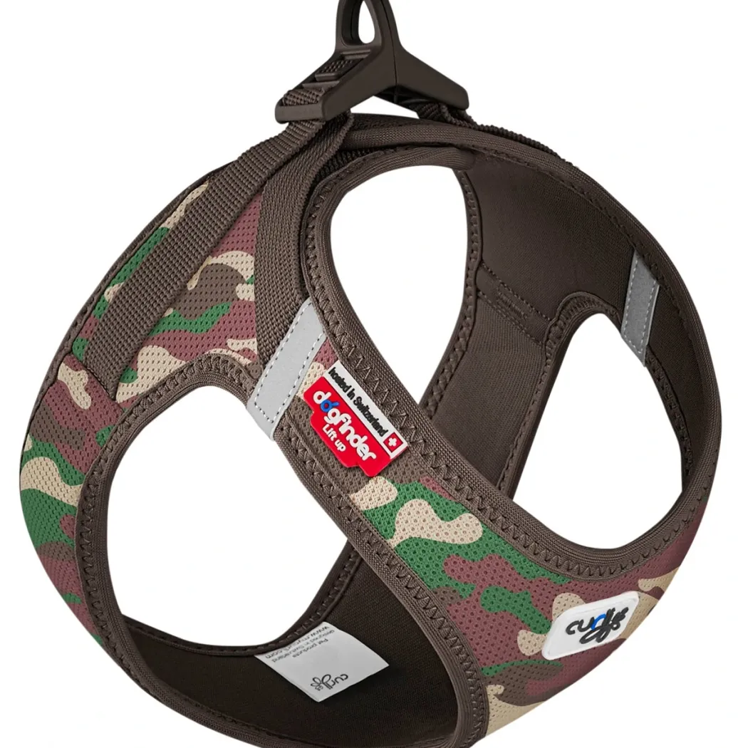 Curli Vest Hundesele Clasp Air Mesh 2XS Camo - let og tryg sele til små hunde
