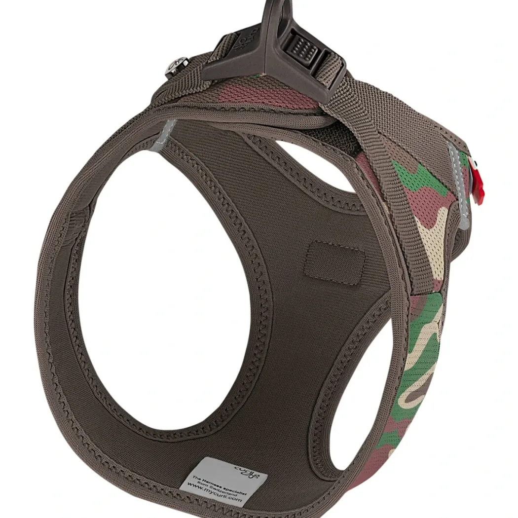 Curli Vest Hundesele Clasp Air Mesh 2XS Camo - let og tryg sele til små hunde