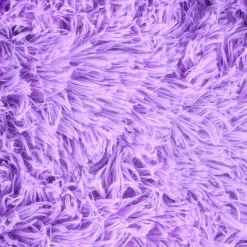 Cushion Krems fluffy rund hundeseng small lilla