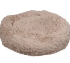 Cushion Krems fluffy rund hundeseng medium beige