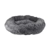 Cushion Krems fluffy rund hundeseng medium grå