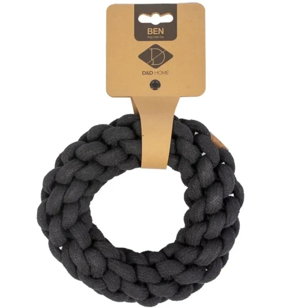 D&D Home Ben S 19 cm Sort Knudereb 10 mm - hundelegetøj