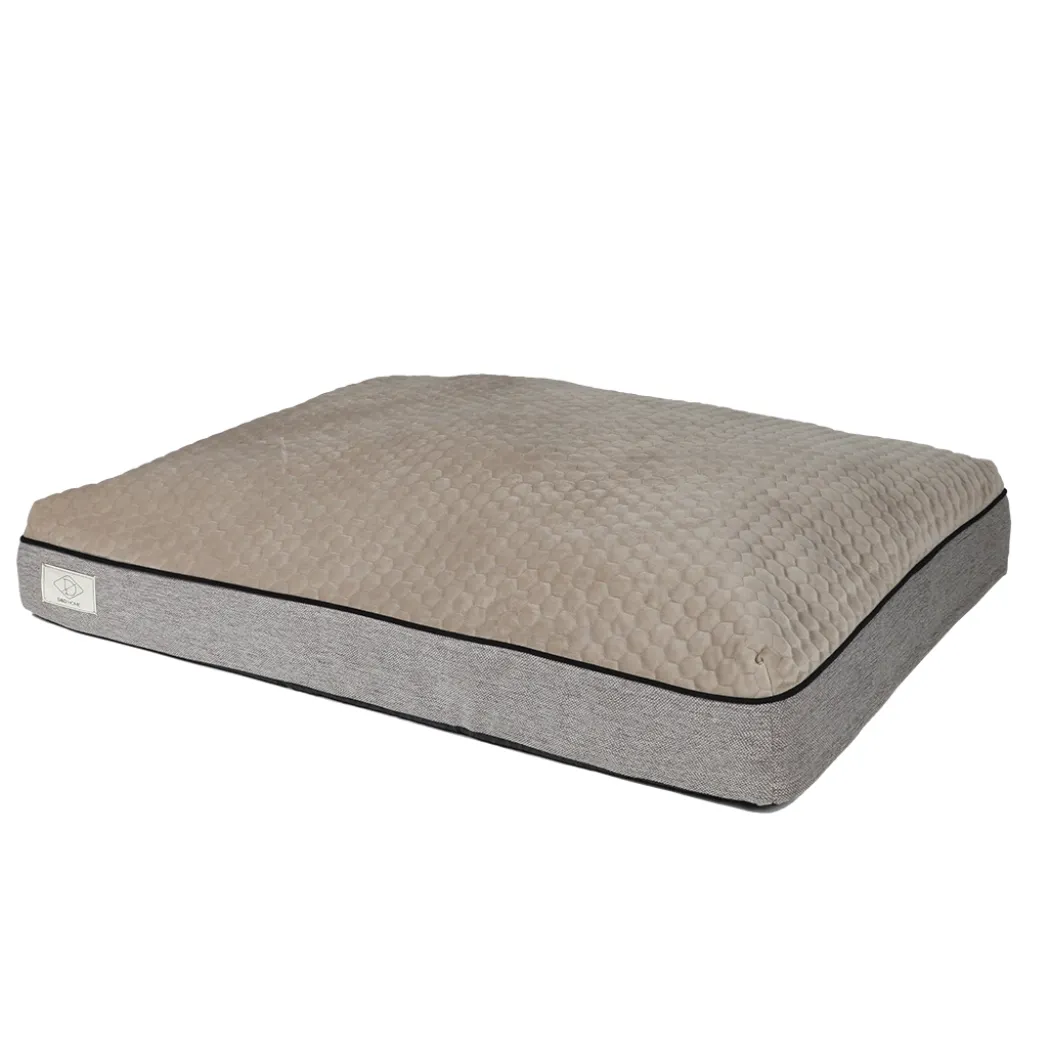 D&D Home Celia ergonomisk hundeseng lille 80 x 60 x 15 cm i taupe
