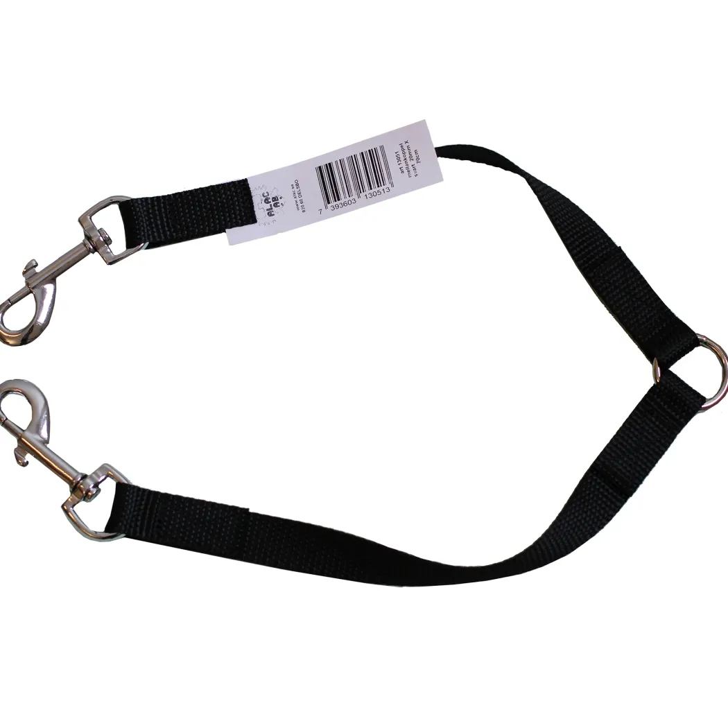 Dobbelt Hundesnor Nylon sort L
