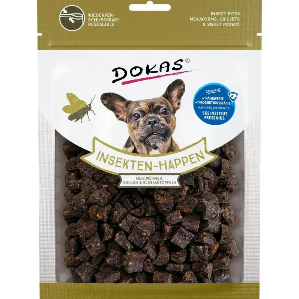 Dokas Insektgodbidder og Sød kartoffel 100 g - bæredygtige hundesnacks