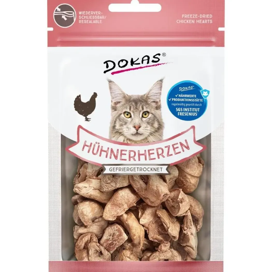 Dokas Kat Frysetørrede kyllingehjerter 15 Gram