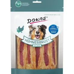 Dokas Kyllingebryst med and 220 g - naturlige hundesnacks af kylling og and