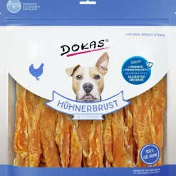 Dokas Kyllingebryststrimler 900 g - stor pakke hundesnacks