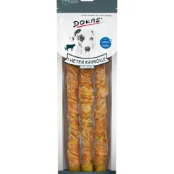 Dokas 1 meter tyggepind med kylling 315 g - ekstra lang hundesnack