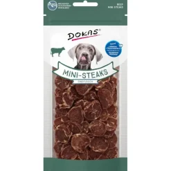Dokas Mini-Steaks okse 50 g - naturlige hundesnacks med torsk