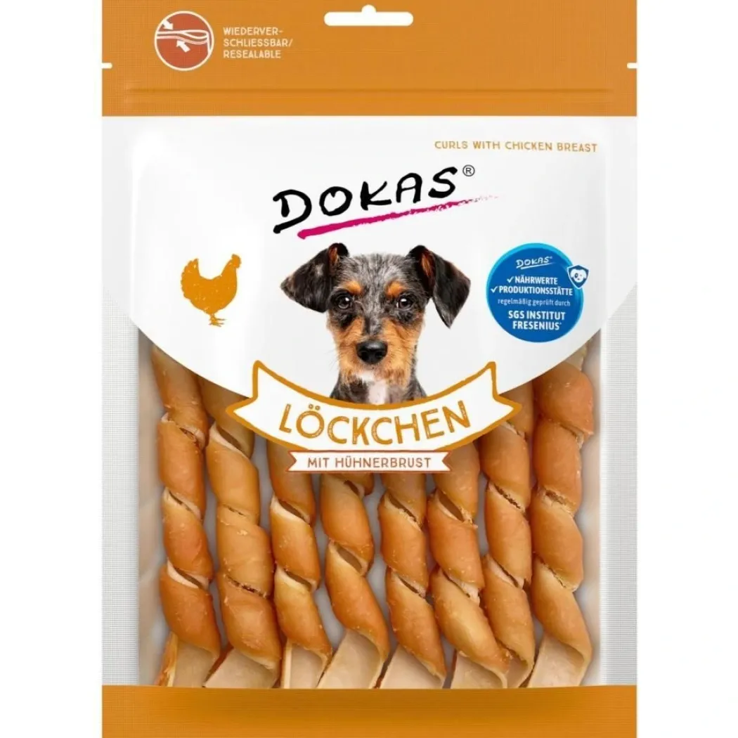 Dokas Snoet kyllingebryst 120 g - lækre tyggepinde til hunde