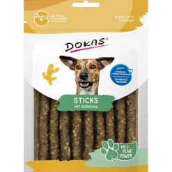 Dokas Stænger med gurkemeje 105 g - vegetabilske hundesnacks