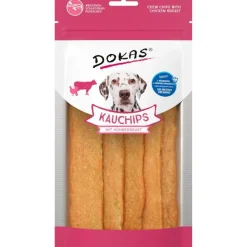 Dokas Tyggechips med kyllingebryst 175 g - sprøde hundesnacks
